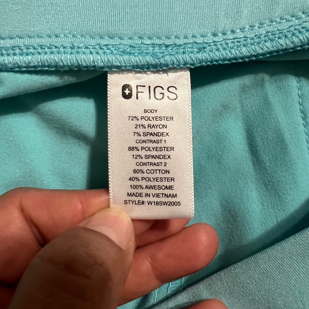 Women's Zamora Jogger Scrub Pants in Aqua Size Large W18SW2005 - Picture 7 of 9